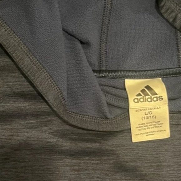 Adidas Navy Blue Boys Teens Sweatshirt Hoodie Pullover Large 14-16 - Picture 6 of 6